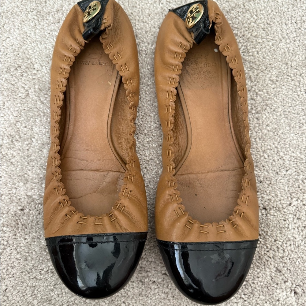 Tory Burch Cap Toe Scrunch Ballet Flat